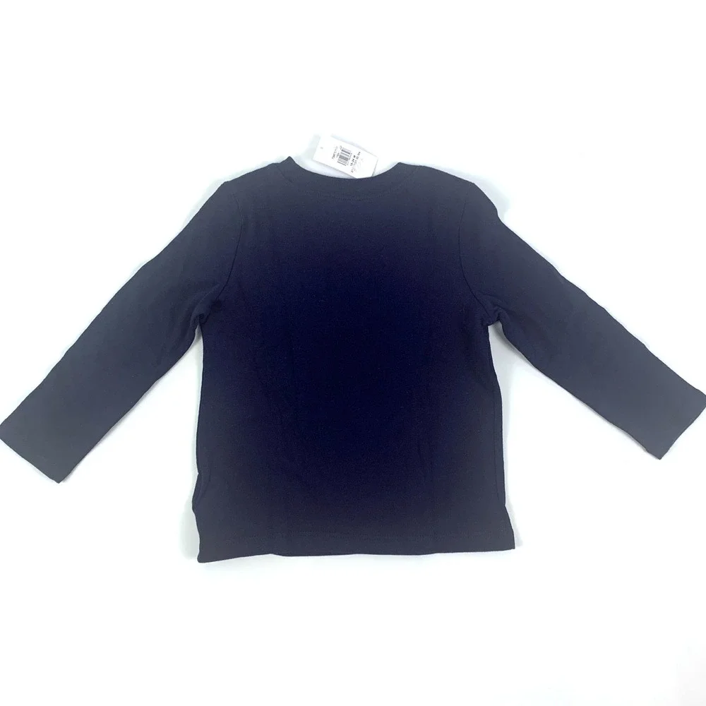 Old Navy‎ Baby Long Sleeve T Shirt Space Train boys Sz 18-24m Navy Blue